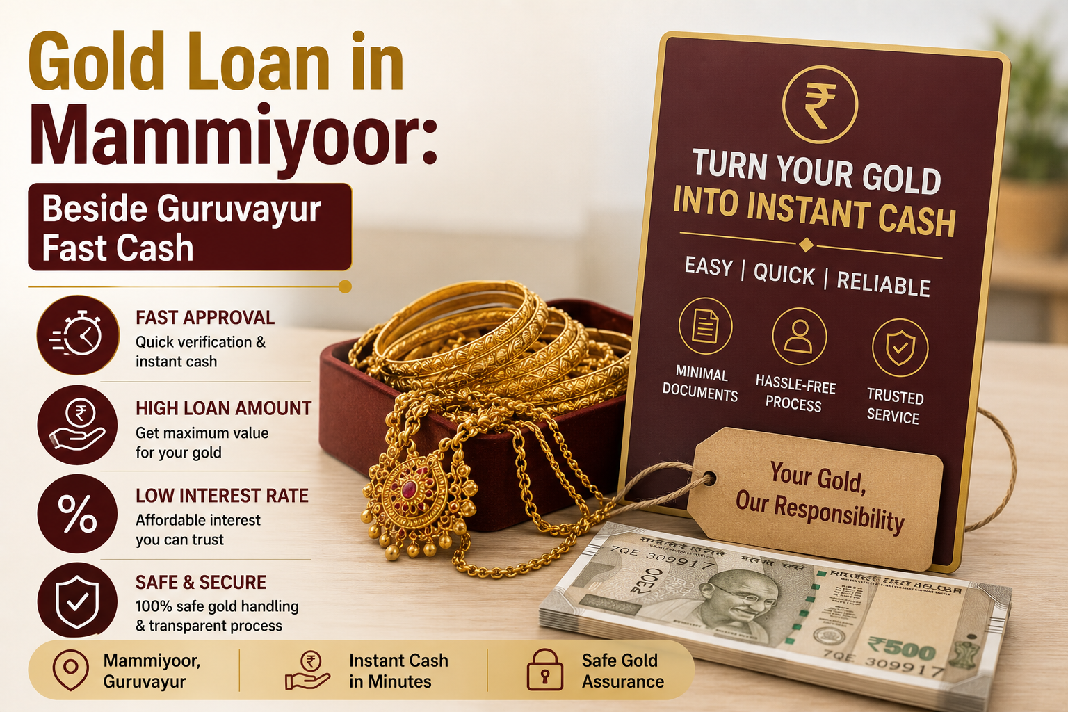 Gold Loan in Mammiyoor: Beside Guruvayur Temple, Fast Cash