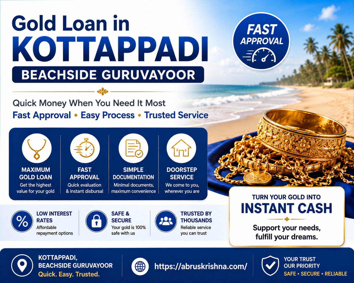 Gold Loan in Kottappadi: Beachside Guruvayoor, Fast Approval