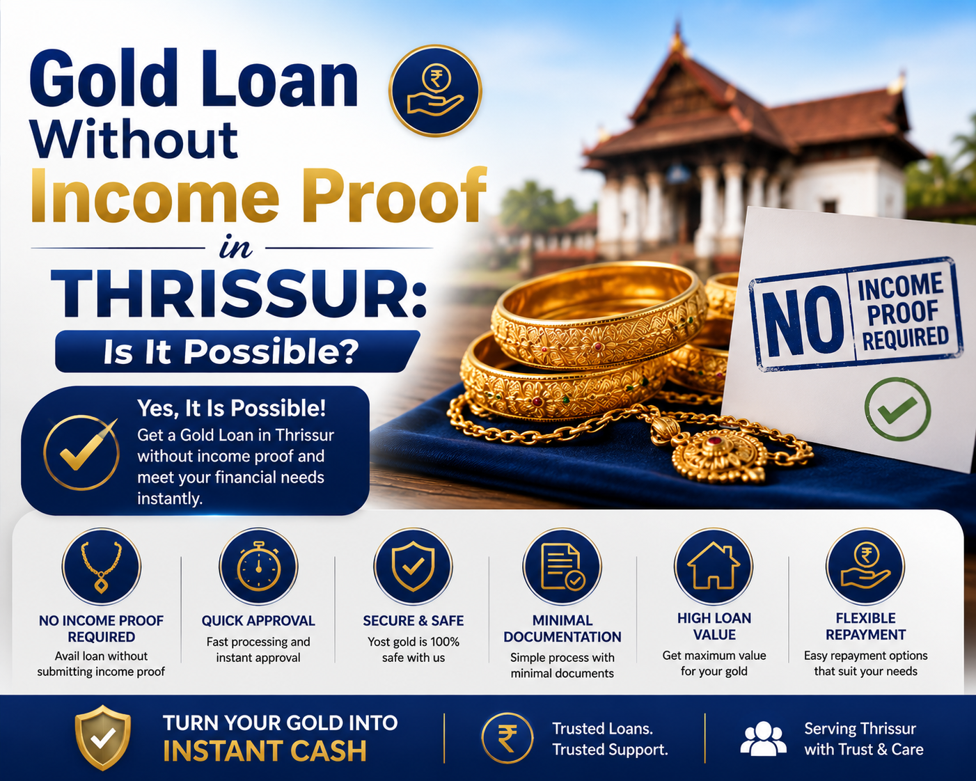 Gold Loan Without Income Proof in Thrissur: Is It Possible?