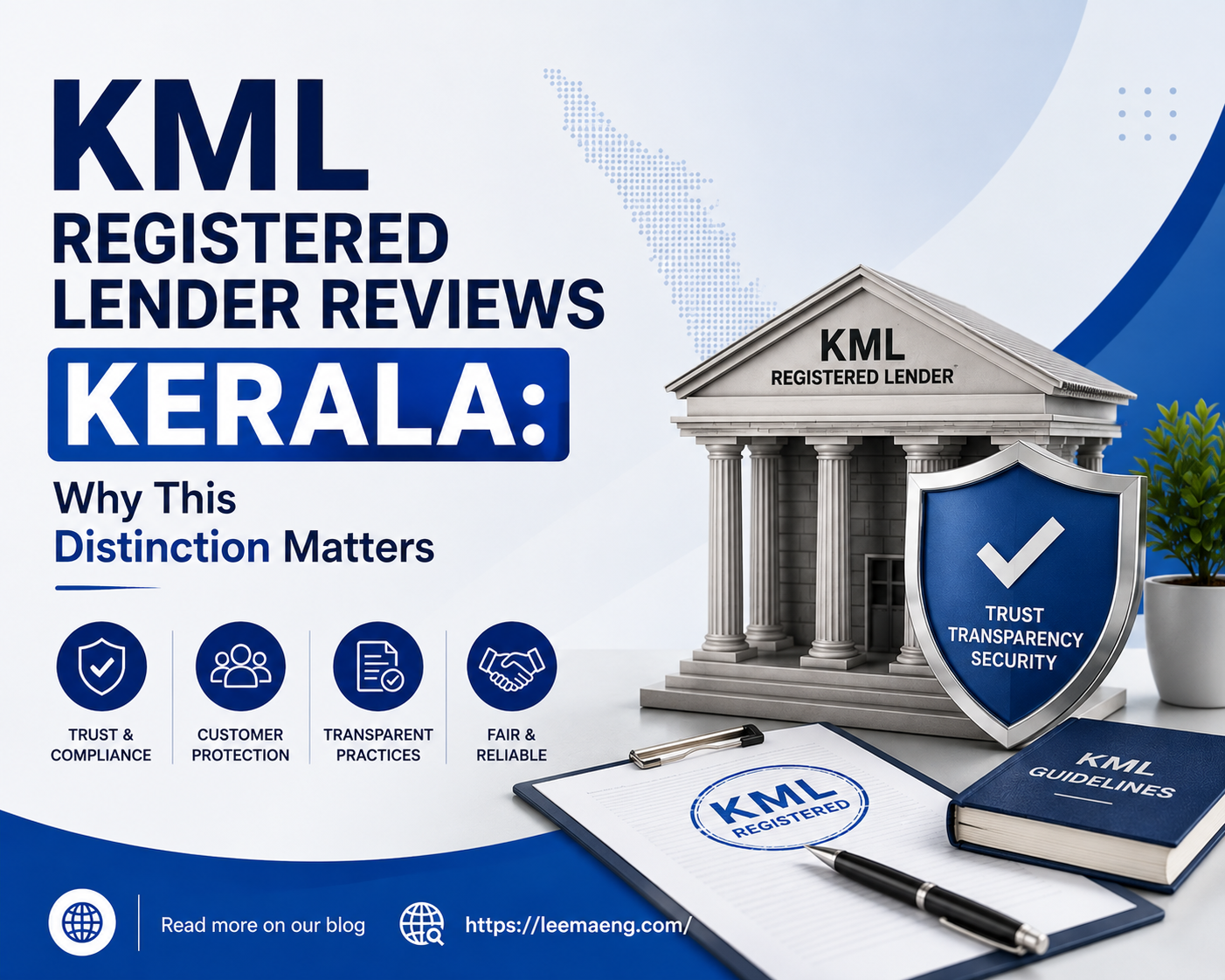 KML Registered Lender Reviews Kerala – Why This Distinction Matters with trust, transparency, and compliance illustration.